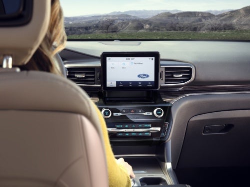 2024 Ford Explorer view of touchscreen displaying Ford+Alexa app